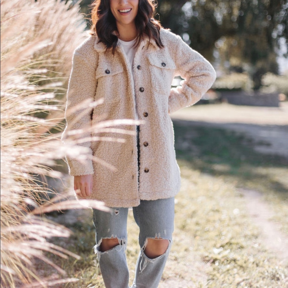 Women's Cozy Cream Teddy Jacket